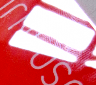 impresión de vidrio en color rojo