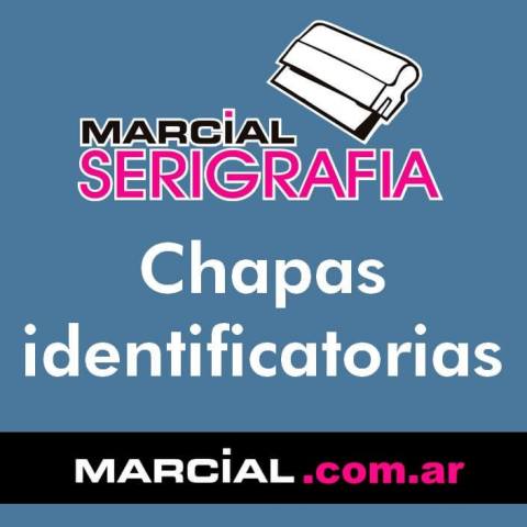 Realizamos chapas identificatorias de aluminio con impresión a 1 o más colores. Enviamos a todo el país. 